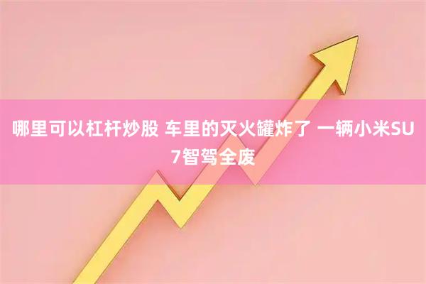 哪里可以杠杆炒股 车里的灭火罐炸了 一辆小米SU7智驾全废